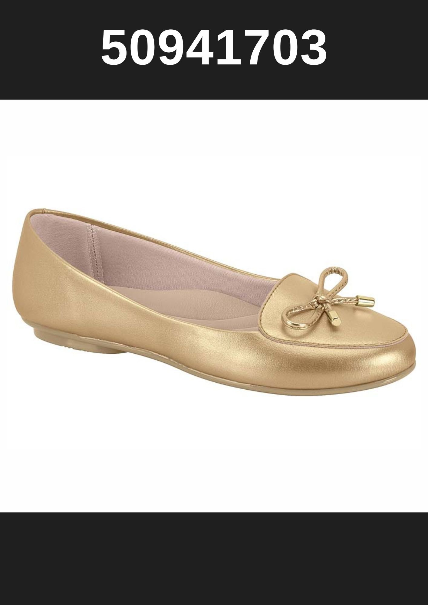 32896GOMVNI1 (36) SAPATILHA 5094.1703 DOURADO MOLECA - Imagem 1